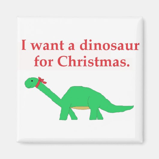 Kerstdinosaur magnet (Voorkant)