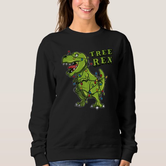 Kerstdinosaur Rex-kerstmis Pajam Trui (Voorkant)