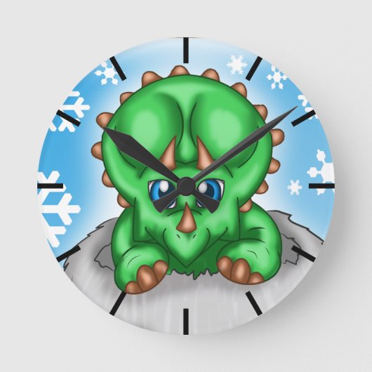 Kerstdinosaur Ronde Klok (Voorkant)