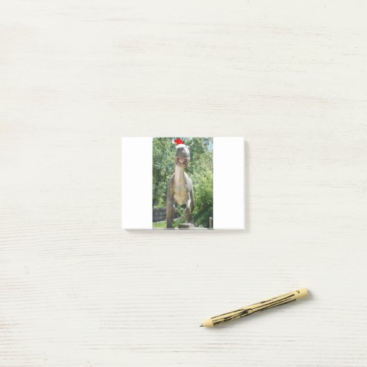 Kerstdinosaur Santa Claus Post-it® Notes (Op bureau)