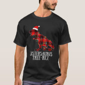 Kerstdinosaur Santa Pset Lights Sistersaurus T-shirt (Voorkant)