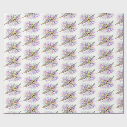 Kerstdinosaur Santa Pterodactyl Cadeaupapier (Vlak)