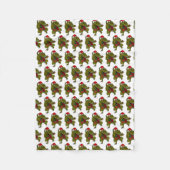 Kerstdinosaur Snowflake Fleece Blanket (Voorkant)