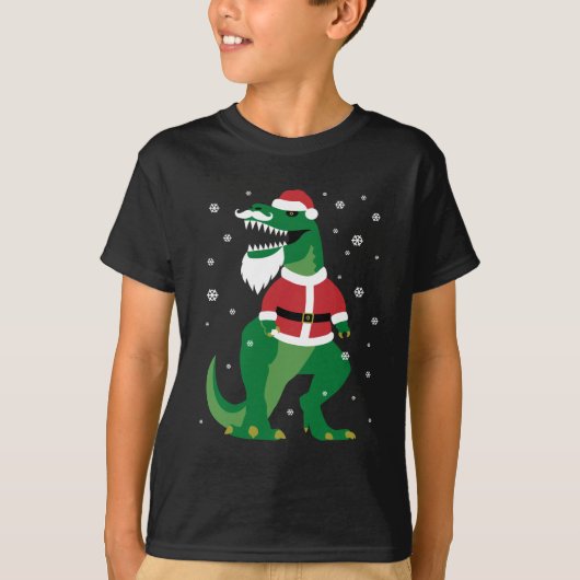 Kerstdinosaur T-shirt (Voorkant)