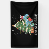 kerstdinosaur Tree Rex Pajamas Struggle Spandoek (Verticaal)