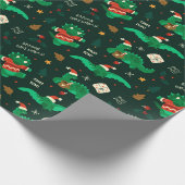 kerstdinosauriërs, pakpapier (Hoek)