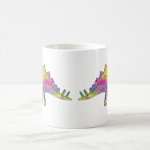 Kerstdinosaurus draagt een kerstmuts koffiemok (Center)