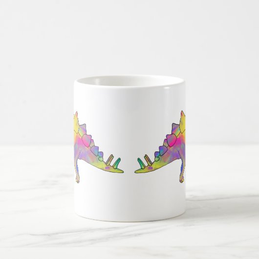 Kerstdinosaurus draagt een kerstmuts koffiemok (Center)