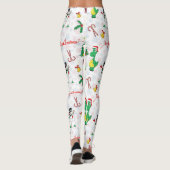 Kerstdinosaurus en sneeuwman leggings (Achterkant)