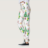 Kerstdinosaurus en sneeuwman leggings (Links)