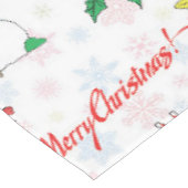 Kerstdinosaurus en sneeuwman tafelkleed (Gekanteld)