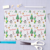 Kerstdinosaurus en sneeuwman tissuepapier (Craft)