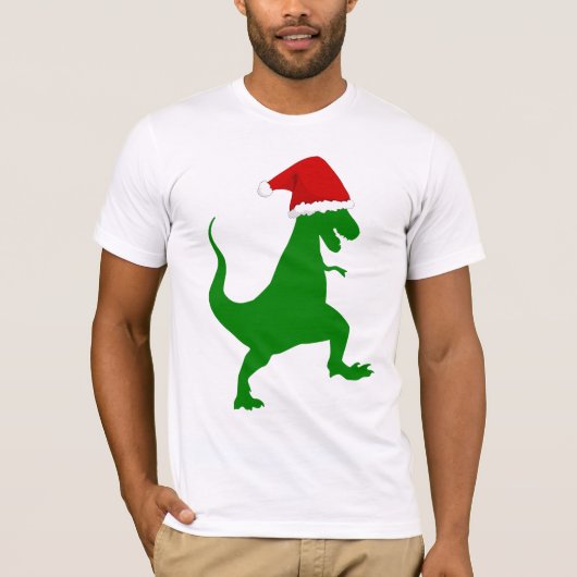 KERSTDINOSAURUS GRAPPIGE T-shirts (Voorkant)