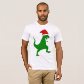 KERSTDINOSAURUS GRAPPIGE T-shirts (Voorkant volledig)