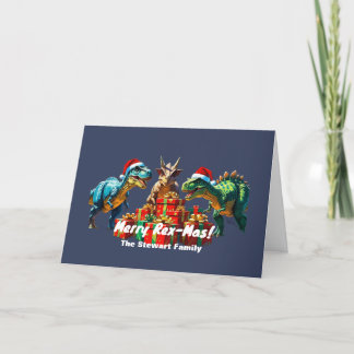 Kerstdinosaurus - Merry Rex-Mas! 2 Feestdagen Kaart