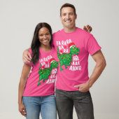 Kerstdinosaurus Santa Hat Fa Ra Rawr T-Rex X T-shirt (Unisex)