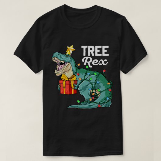 kerstdinosaurusboom Rex Cute Boys Kinder TRex Xm T-shirt (Design voorkant)
