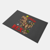 kerstdinosaurusboom Rex-lampjes TRex-kerstcadeau Deurmat (Schuin)