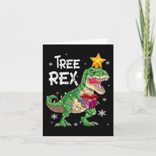 kerstdinosaurusboom Rex Pajamas Mannen Boys Kinder Kaart