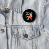 kerstdinosaurusboom Rex Pajamas Mannen Boys Kinder Ronde Button 5,7 Cm (In situ)