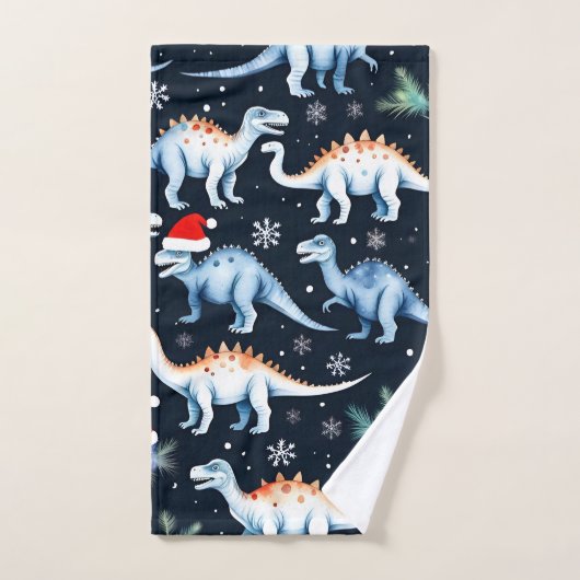 kerstdinosaurussen bad handdoek (Handdoek)