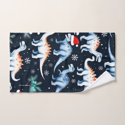 kerstdinosaurussen bad handdoek (Handdoek)