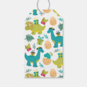 kerstdinosaurussen cadeaulabel (Voorkant)