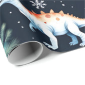 kerstdinosaurussen cadeaupapier (Rol Hoek)