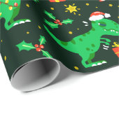 kerstdinosaurussen cadeaupapier (Rol Hoek)