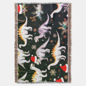 kerstdinosaurussen deken (Voorkant Verticaal)