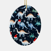 kerstdinosaurussen keramisch ornament (Rechts)