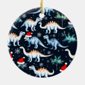 kerstdinosaurussen keramisch ornament (Achterkant)