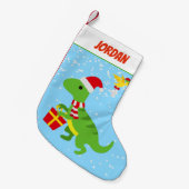 Kerstdinosaurussen Kinder Kleine Kerstsok (Voorkant (Hangend))
