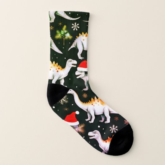 kerstdinosaurussen sokken (Links binnenkant)
