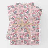 Kerstdisco ballen inpakpapier vel (In situ)