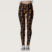 Kerstdiwali Flames Funny Candle Pattern Leggings (Voorkant)