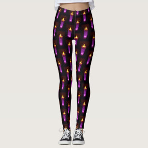 Kerstdiwali Flames Funny Candle Pattern Leggings