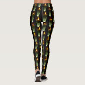 Kerstdiwali Flames Funny Candle Pattern Leggings (Achterkant)