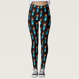 Kerstdiwali Flames Funny Candle Pattern Leggings