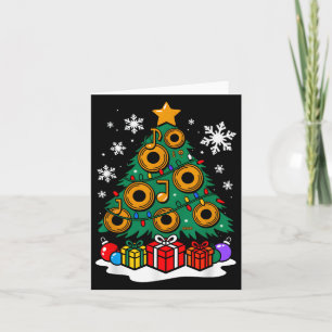Kerstdj-speler Xmas Tree Funny Music Lover Sa Kaart