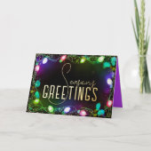 Kerstdkaart met Lichtjes Feestdagen Kaart (Voorkant)