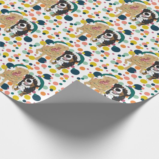 Kerstdley en Bernese polka Cadeaupapier (Hoek)