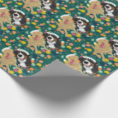 Kerstdley Labrador en Bernese Mountain Dog Cadeaupapier (Hoek)