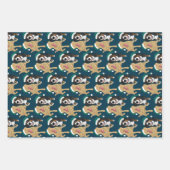 Kerstdley Labrador en Bernese Mountain Dog Inpakpapier Vel (Voorkant 2)