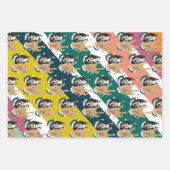 Kerstdley Labrador en Bernese Mountain Dog Inpakpapier Vel (Voorkant)