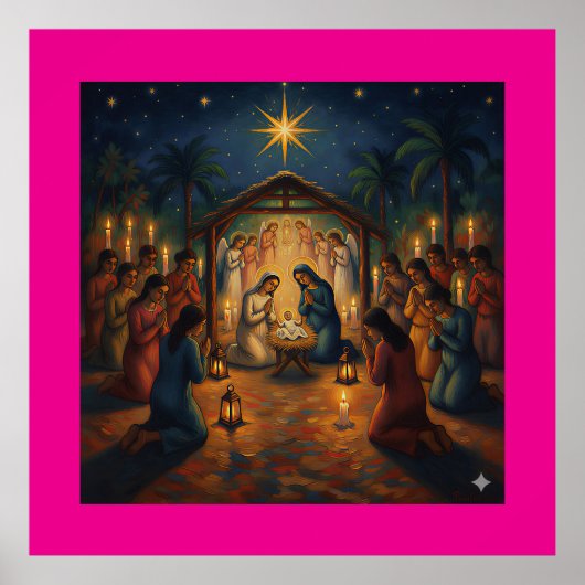 Kerstdnacht – Hommage aan Gauguin Poster (Voorkant)