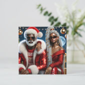 Kerstdobbelkaart van meneer en mevrouw Kerstman Kaart (Staand voorkant)