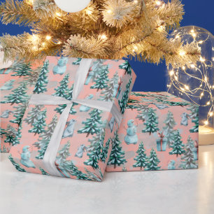 Kerstdobben en Sneeuwmannen Inpakpapier