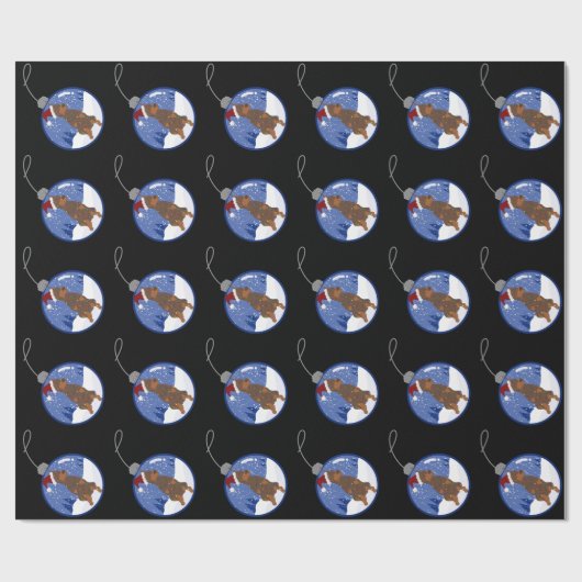 Kerstdoberman Pinscher Cadeaupapier (Vlak)