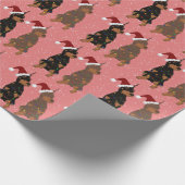 Kerstdoberman Pinscher Cadeaupapier (Hoek)